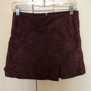 BLANKNYC 27 real suede burgundy mini skirt NEW